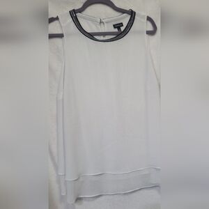 Torrid Women’s 1X White Chiffon Double Layered short Sleeve Summer Tunic Top